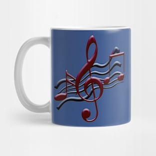 Musical Notes (Blue) Mug